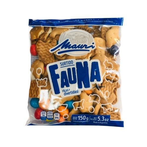 Fauna animal-shaped cookies from Argentina – fun assorted biscuits for kids, nostalgic childhood snack with international shipping available